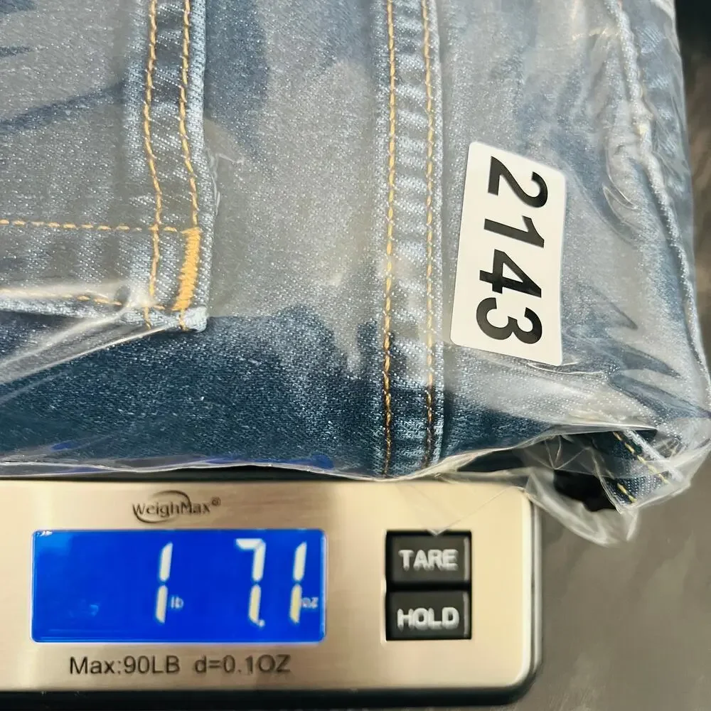 Levi's 511 Jeans Men's Size 38x30 Blue Altered Cut Raw Hem Measures 38x26